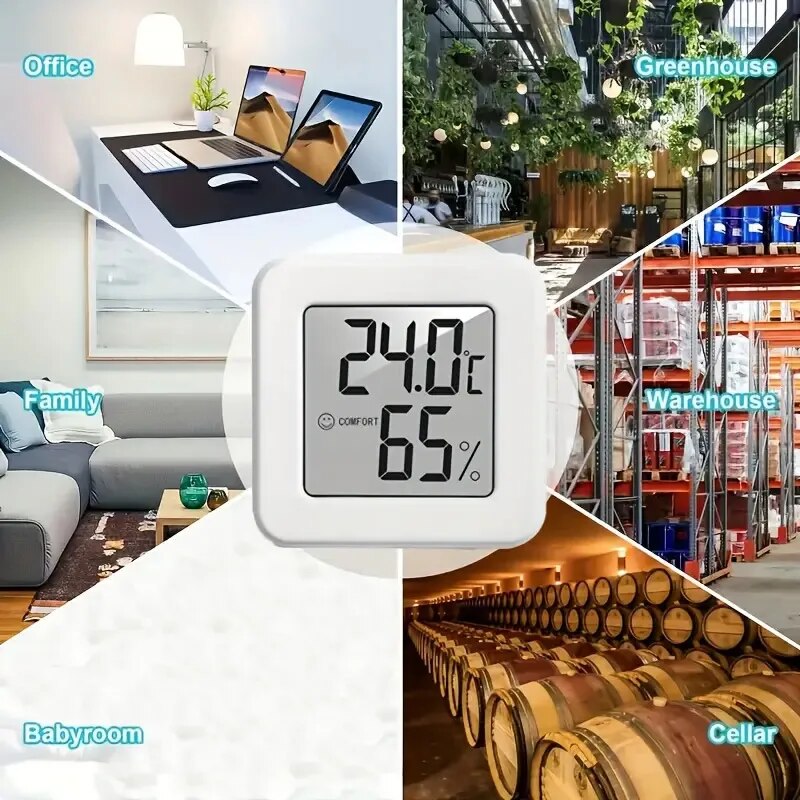 Weather Station Indoor - Digitale hygrometerthermometer Binnenthermometer Temperatuurmeter Mini LCD-weerstationsensor