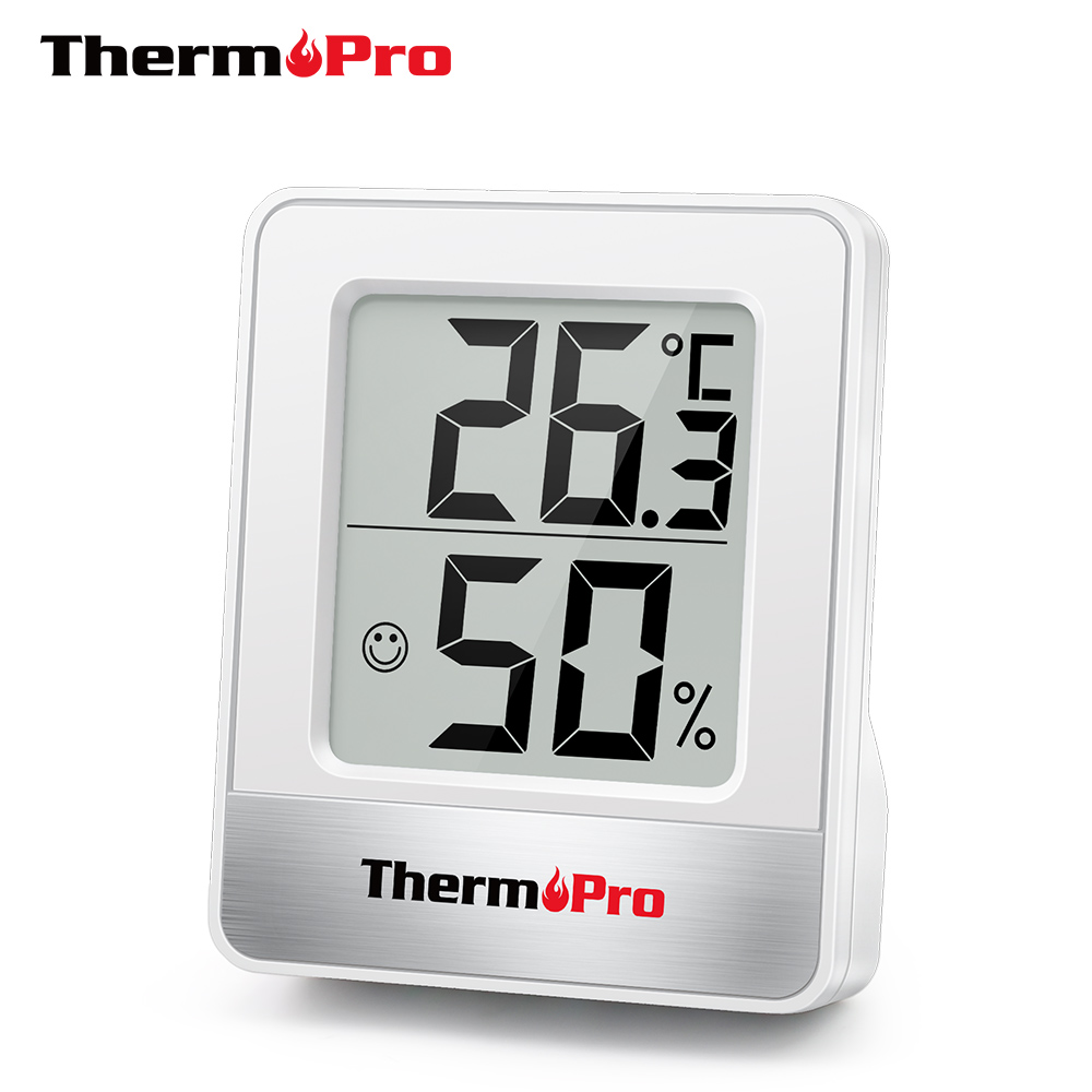 Weather Station Indoor - ThermoPro TP49 Mini-weerstation Binnenthermometer Hygrometer Zwart