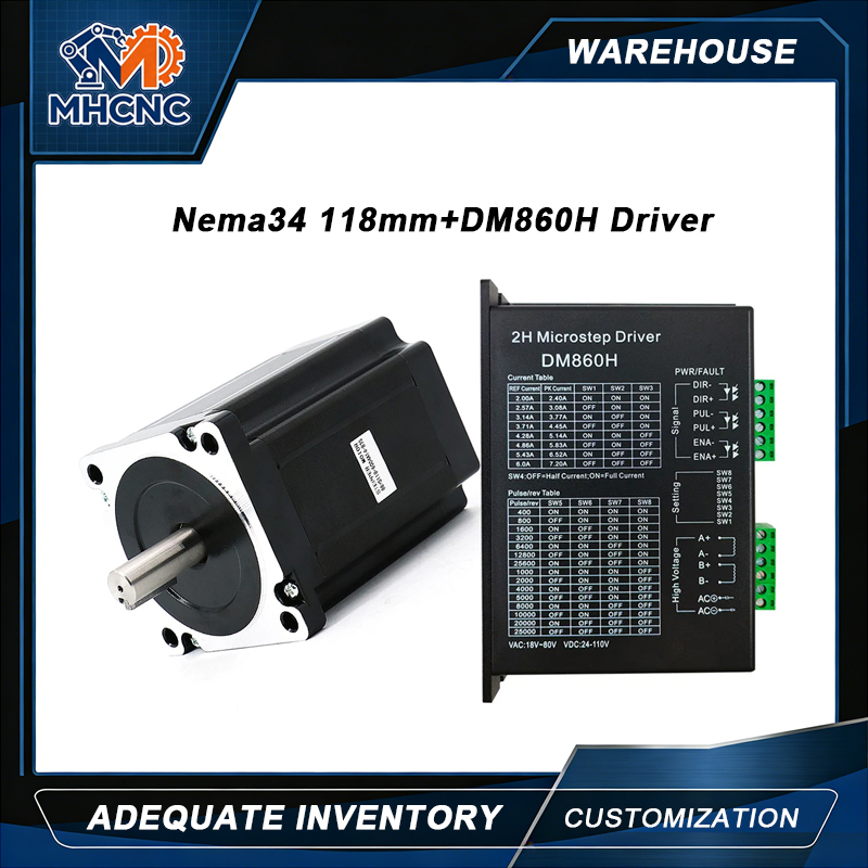 Robot Arm Motor - MHCNC Nema34 118mm 8.5Nm Open Loop
