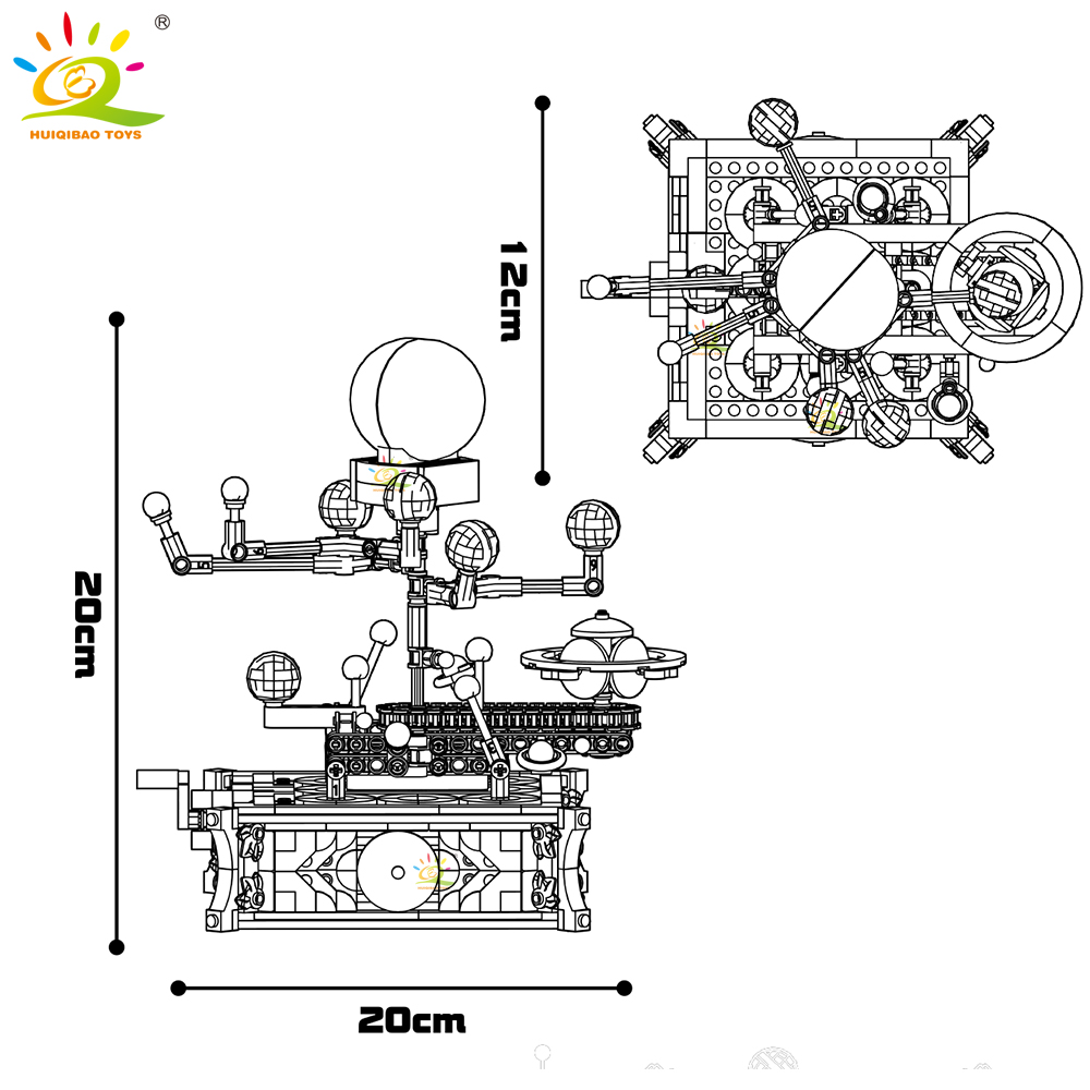 HUIQIBAO MOC Ruimte Zonnestels - Solar System Orrery recensie en prijs