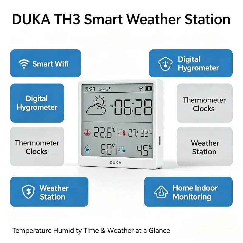 DUKA TH3 Wifi Slimme Temperatu - Weather Station Indoor recensie en prijs