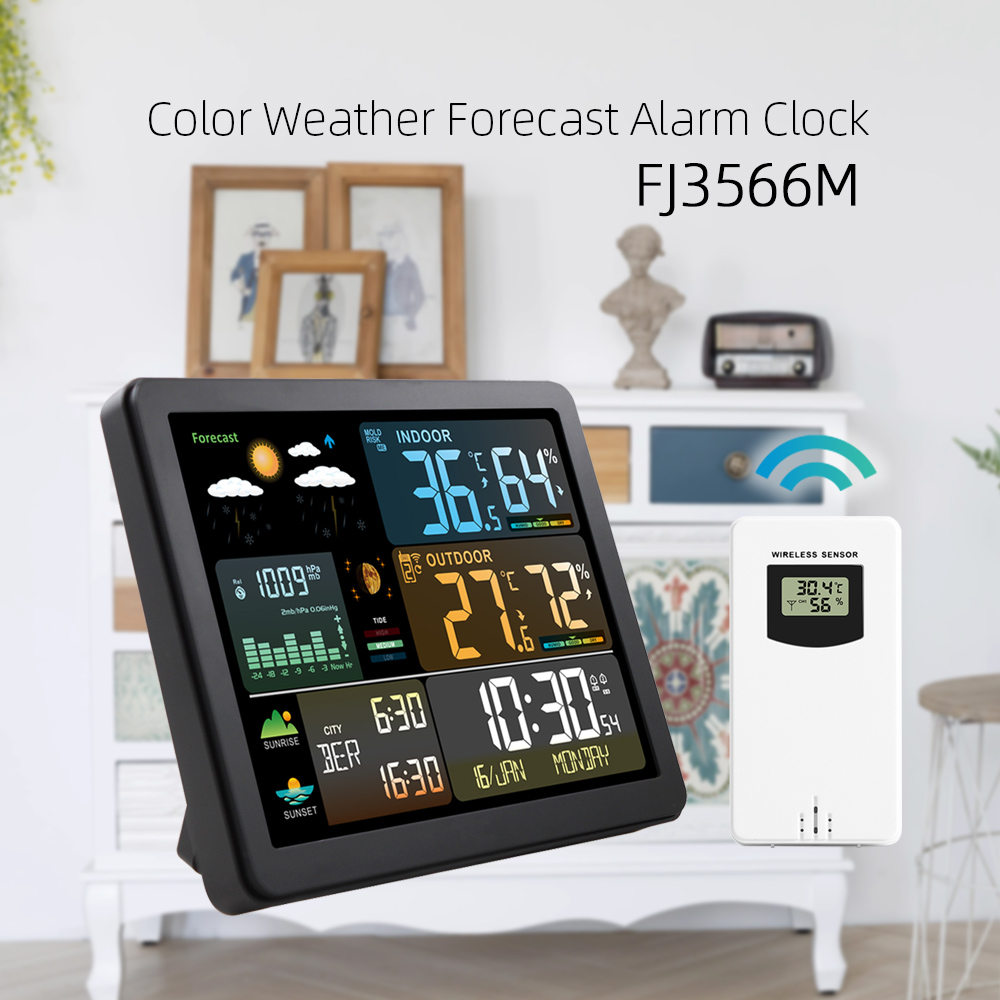 Multifunctionele grote kleuren - Weather Station Indoor recensie en prijs