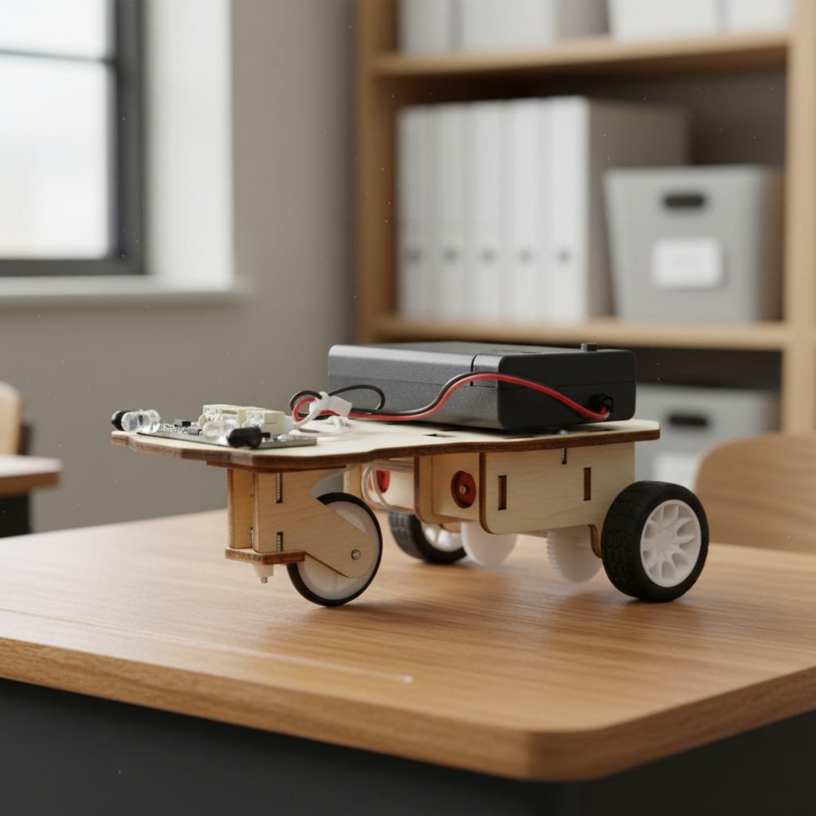 Houten intelligente voertuigbo - Science Robotics recensie en prijs