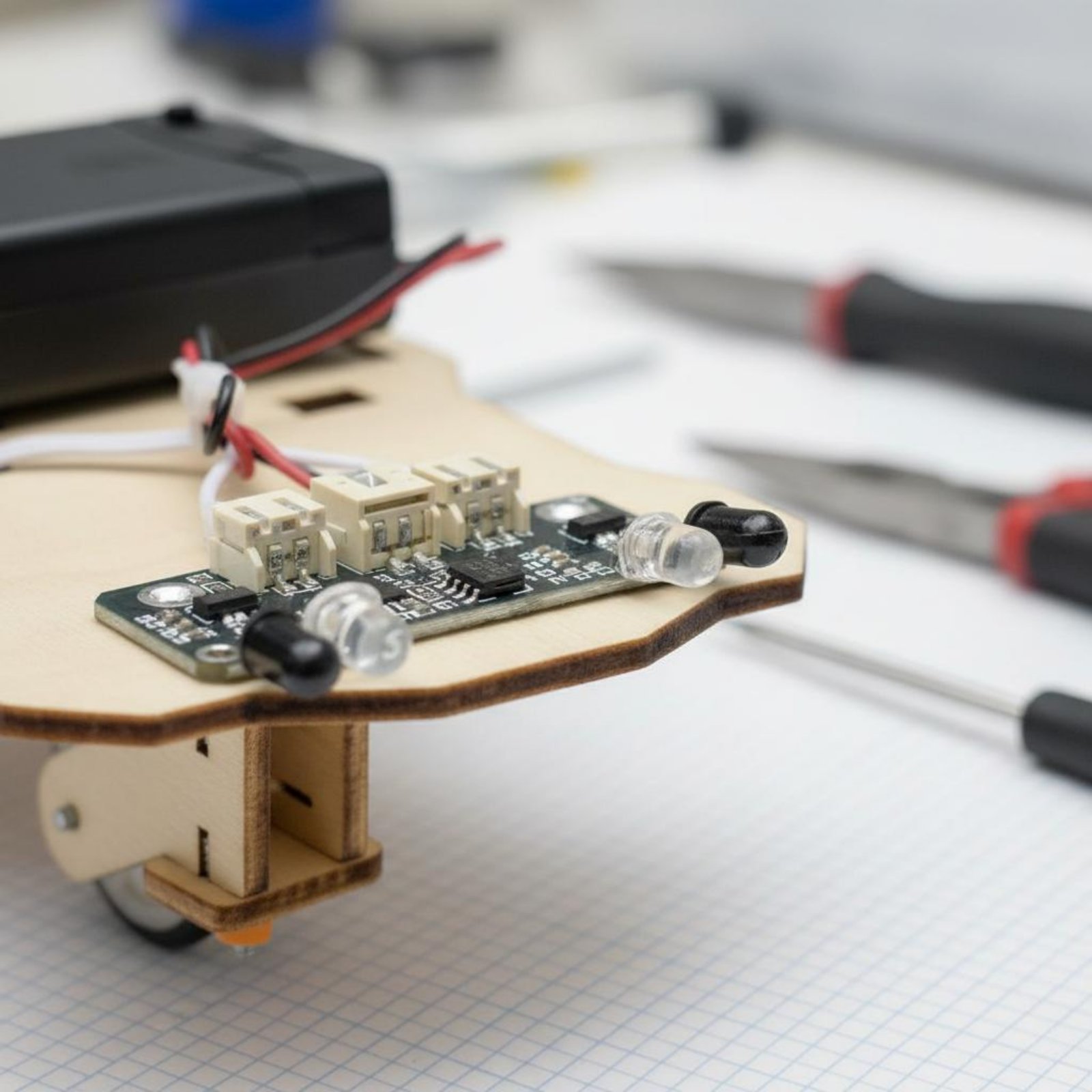 Houten intelligente voertuigbo - Science Robotics recensie en prijs